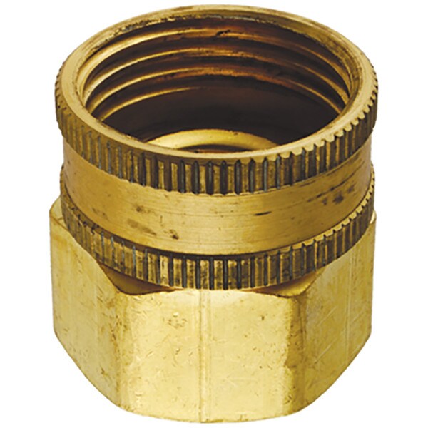 Brass Hose Adapter - 3/4" FHT x 3/4" FPT