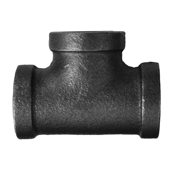 Black Reducing Tee - 1/2" x 3/8"