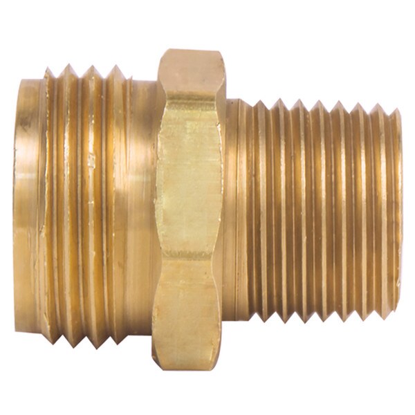 Brass Male Hose Adapter - 3/4" MHT x 1/2" MIP