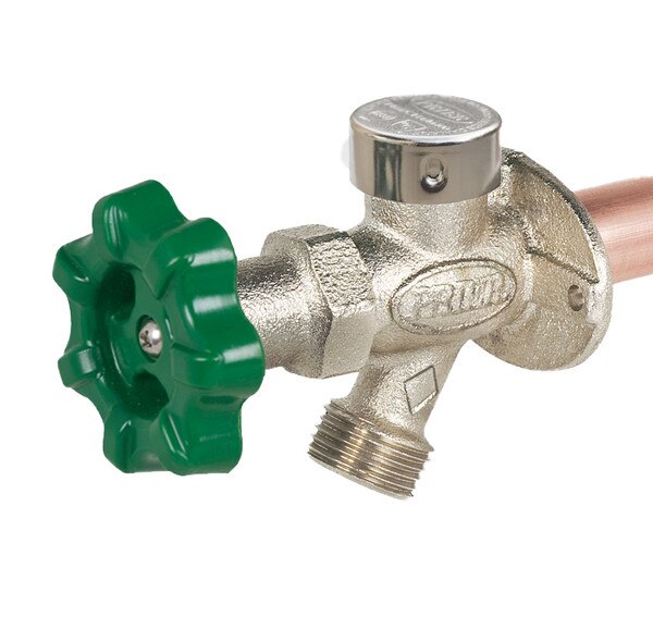 Prier 4" Residential Quarter-Turn Anti-Siphon Wall Hydrant - 1/2" MIP x 1/2" SWT