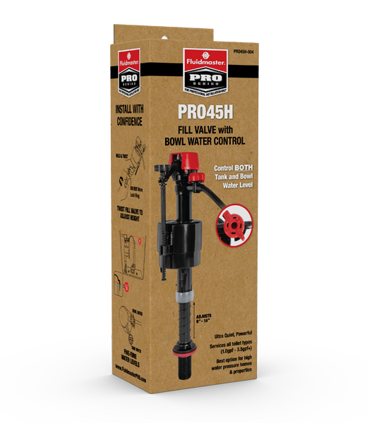 Fluidmaster® PRO45H Adjustable Fill Valve with Tank and Bowl Water Level Control