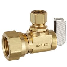 Dahl Mini-Ball™ Valve Angle Supply Stop 1/2 FIP X 3/8 OD COMP