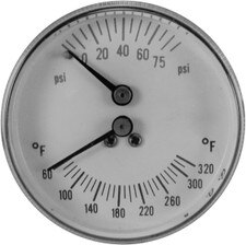 BOILER GAUGE 2-1/2"SHANK