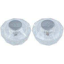 Lavatory, Tub and Shower Handle Pair for Price Pfister Faucets in Clear Acrylic