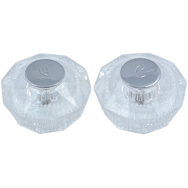 Lavatory, Tub and Shower Handle Pair for Price Pfister Faucets in Clear Acrylic